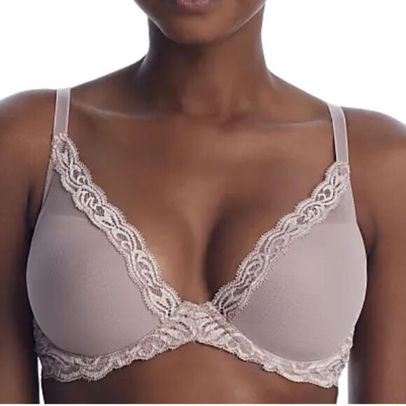 🆕 NATORI Feathers contour underwire bra in antique pearl pink (light mau… - Picture 9 of 10